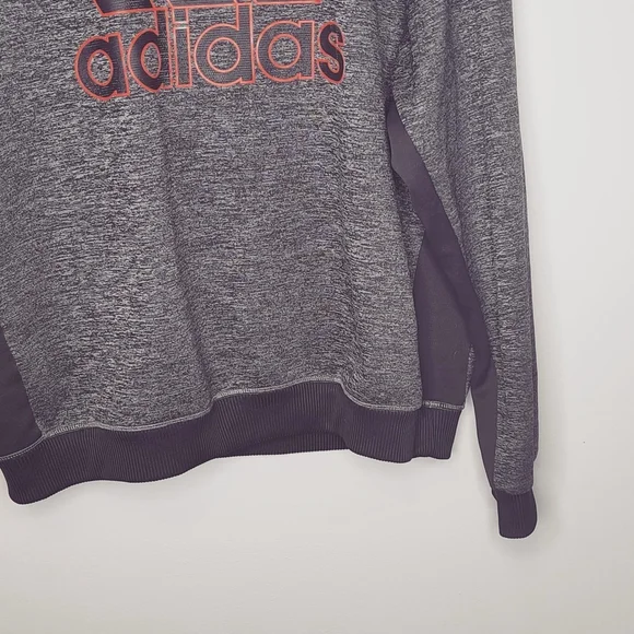 Men's Adidas Sweatshirt L Grey and orange accent - Picture 3 of 9